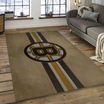 nhl boston bruins hockey team logo sport carpet rectangle area rug for living room dark room bb48