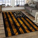 nhl boston bruins hockey team logo sport carpet rectangle area rug for living room dark room bb64