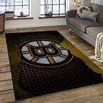 nhl boston bruins hockey team logo sport carpet rectangle area rug for living room dark room bb67