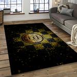 nhl boston bruins hockey team logo sport carpet rectangle area rug for living room dark room bb73
