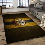 nhl boston bruins hockey team logo sport carpet rectangle area rug for living room dark room bb74