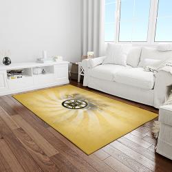 nhl boston bruins hockey team logo sport carpet rectangle area rug for living room light room bb02