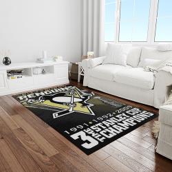 nhl boston bruins hockey team logo sport carpet rectangle area rug for living room light room bb13