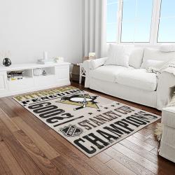 nhl boston bruins hockey team logo sport carpet rectangle area rug for living room light room bb17
