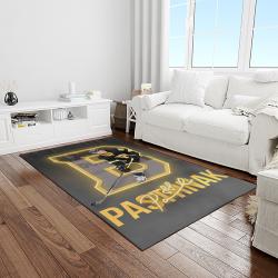 nhl boston bruins hockey team logo sport carpet rectangle area rug for living room light room bb46