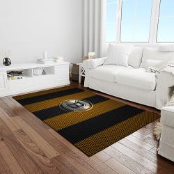 nhl boston bruins hockey team logo sport carpet rectangle area rug for living room light room bb54