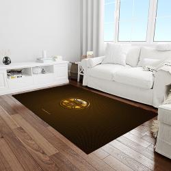 nhl boston bruins hockey team logo sport carpet rectangle area rug for living room light room bb66