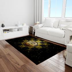 nhl boston bruins hockey team logo sport carpet rectangle area rug for living room light room bb73