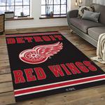 nhl detroit red wings hockey team logo sport carpet rectangle area rug for living room dark room dwr03