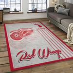 nhl detroit red wings hockey team logo sport carpet rectangle area rug for living room dark room dwr19