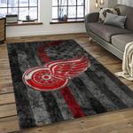 nhl detroit red wings hockey team logo sport carpet rectangle area rug for living room dark room dwr20