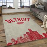 nhl detroit red wings hockey team logo sport carpet rectangle area rug for living room dark room dwr21