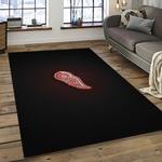 nhl detroit red wings hockey team logo sport carpet rectangle area rug for living room dark room dwr24