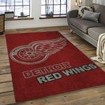 nhl detroit red wings hockey team logo sport carpet rectangle area rug for living room dark room dwr28
