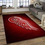 nhl detroit red wings hockey team logo sport carpet rectangle area rug for living room dark room dwr30