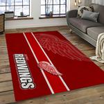 nhl detroit red wings hockey team logo sport carpet rectangle area rug for living room dark room dwr35