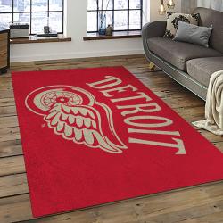 NHL Detroit Red Wings Rectangle Rug Personalized Non-Slip Carpet Gift For Ice Hockey Fans DRW37