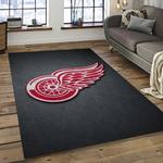nhl detroit red wings hockey team logo sport carpet rectangle area rug for living room dark room dwr42