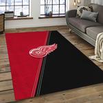 nhl detroit red wings hockey team logo sport carpet rectangle area rug for living room dark room dwr43