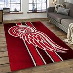 nhl detroit red wings hockey team logo sport carpet rectangle area rug for living room dark room dwr45