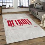 nhl detroit red wings hockey team logo sport carpet rectangle area rug for living room dark room dwr46