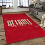 nhl detroit red wings hockey team logo sport carpet rectangle area rug for living room dark room dwr47