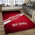 nhl detroit red wings hockey team logo sport carpet rectangle area rug for living room dark room dwr56