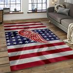 nhl detroit red wings hockey team logo sport carpet rectangle area rug for living room dark room dwr58