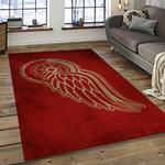 nhl detroit red wings hockey team logo sport carpet rectangle area rug for living room dark room dwr61