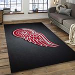 nhl detroit red wings hockey team logo sport carpet rectangle area rug for living room dark room dwr64