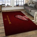 nhl detroit red wings hockey team logo sport carpet rectangle area rug for living room dark room dwr69