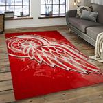 nhl detroit red wings hockey team logo sport carpet rectangle area rug for living room dark room dwr70