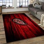 nhl detroit red wings hockey team logo sport carpet rectangle area rug for living room dark room dwr73
