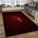 nhl detroit red wings hockey team logo sport carpet rectangle area rug for living room dark room dwr79