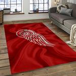 nhl detroit red wings hockey team logo sport carpet rectangle area rug for living room dark room dwr80