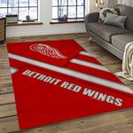 nhl detroit red wings hockey team logo sport carpet rectangle area rug for living room dark room dwr84