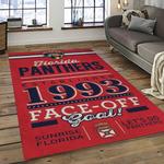 nhl florida panthers hockey team logo sport carpet rectangle area rug for living room dark room fp09