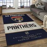 nhl florida panthers hockey team logo sport carpet rectangle area rug for living room dark room fp10