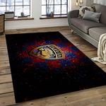 nhl florida panthers hockey team logo sport carpet rectangle area rug for living room dark room fp38