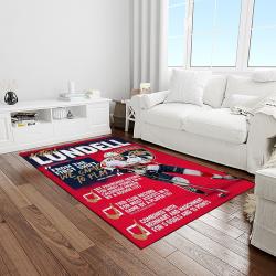 nhl florida panthers hockey team logo sport carpet rectangle area rug for living room light room fp01