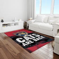 nhl florida panthers hockey team logo sport carpet rectangle area rug for living room light room fp02