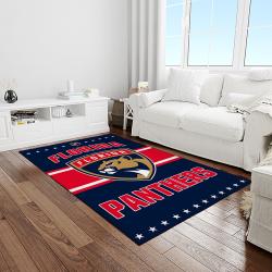 nhl florida panthers hockey team logo sport carpet rectangle area rug for living room light room fp08