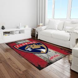 nhl florida panthers hockey team logo sport carpet rectangle area rug for living room light room fp21