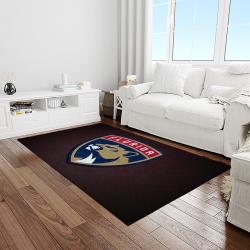 nhl florida panthers hockey team logo sport carpet rectangle area rug for living room light room fp24