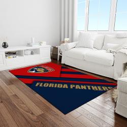nhl florida panthers hockey team logo sport carpet rectangle area rug for living room light room fp33
