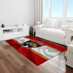 nhl florida panthers hockey team logo sport carpet rectangle area rug for living room light room fp41