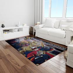 nhl florida panthers hockey team logo sport carpet rectangle area rug for living room light room fp44