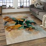 nhl minnesota wild hockey team logo sport carpet rectangle area rug for living room dark room mw01