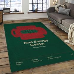 NHL Minnesota Wild Hockey Team Logo Sport Carpet Rectangle Area Rug For Living Room MW03
