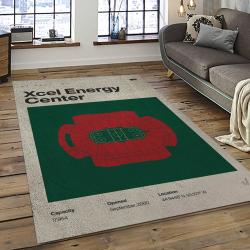 NHL Minnesota Wild Hockey Team Logo Sport Carpet Rectangle Area Rug For Living Room MW04